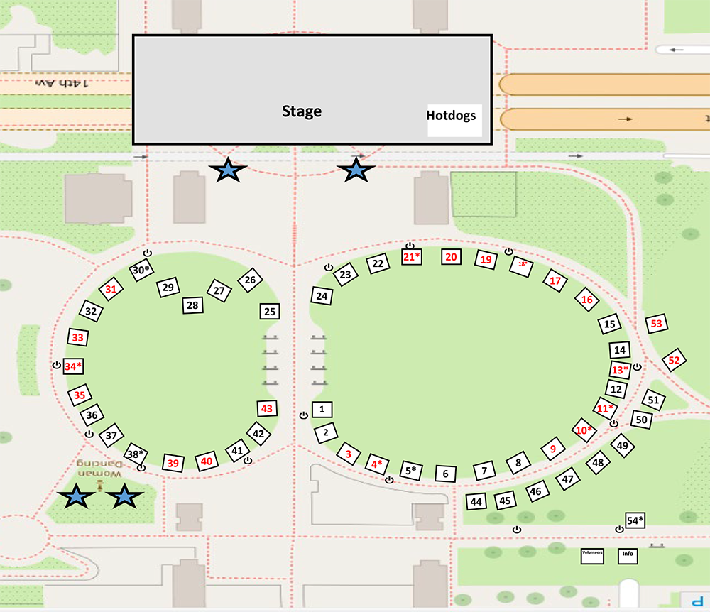 Map of vendors at the event